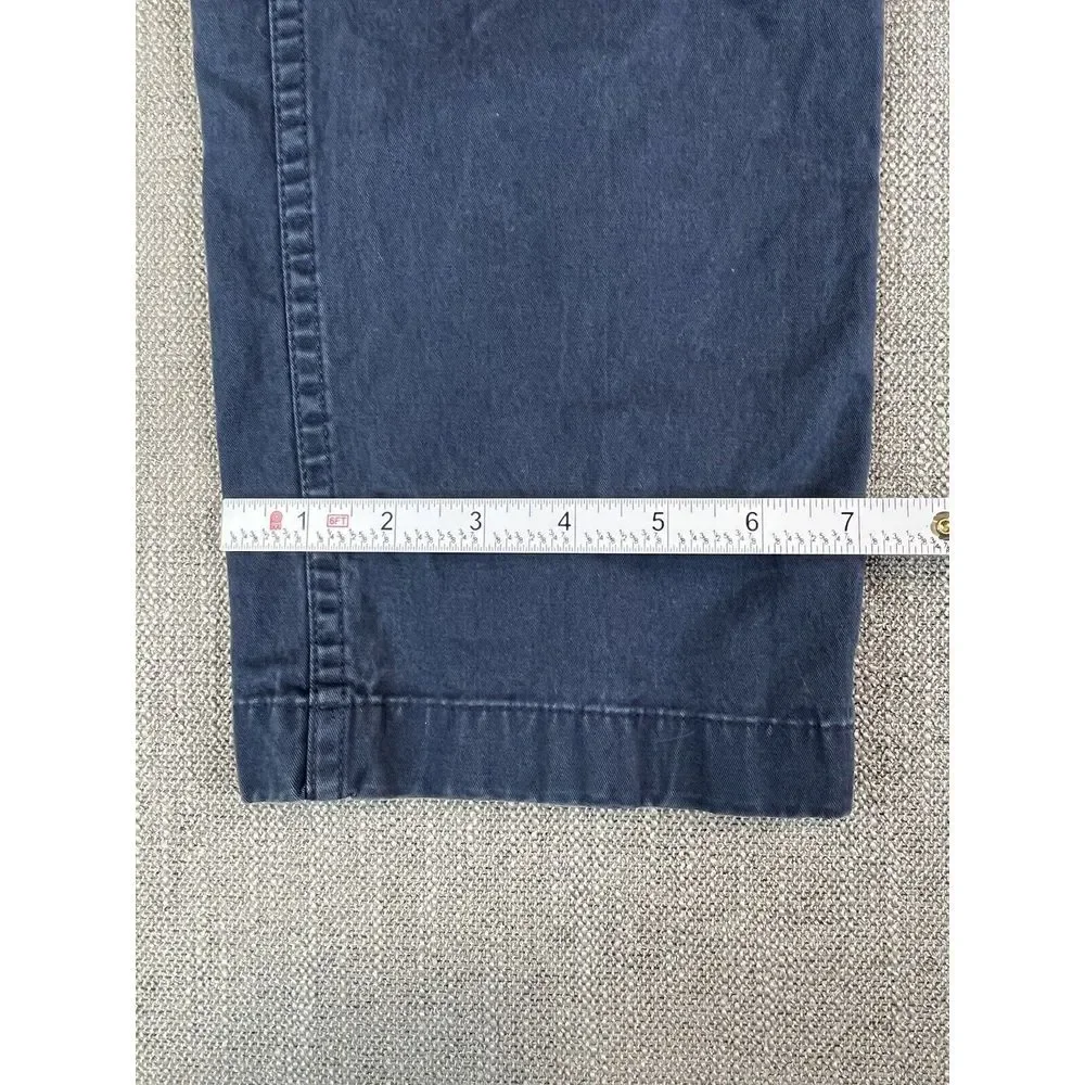 Spoke Heroes Pants Mens Navy Blue Build B Cotton Casual Chino Trousers -Sz 35x29